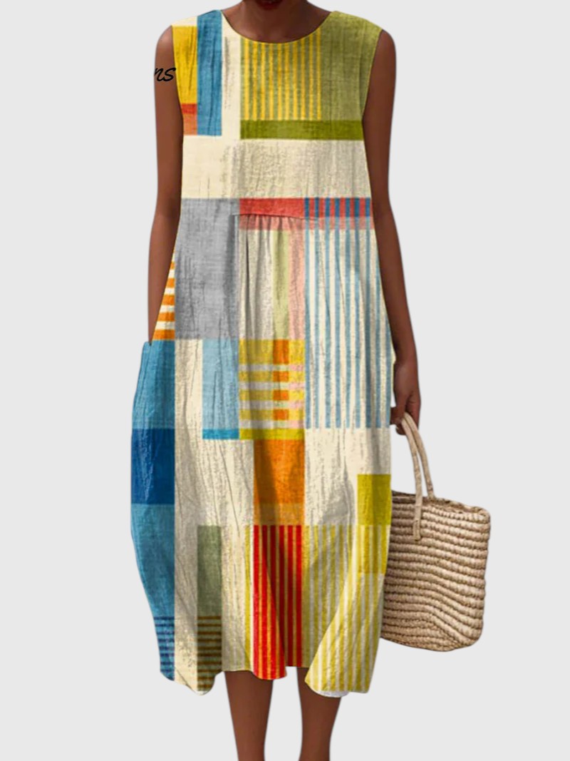 TINLEY™ | MODERN PATCHWORK MIDI DRESS