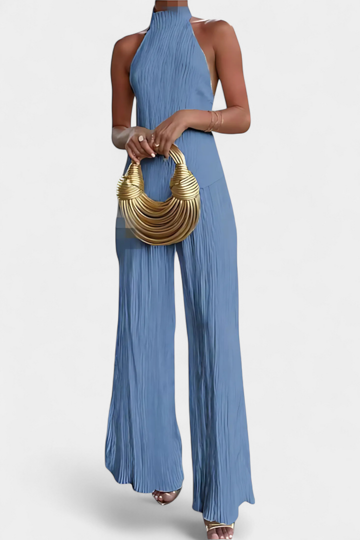 RYLEE™ | PLEATED HALTER TOP & FLOWY PANTS SET