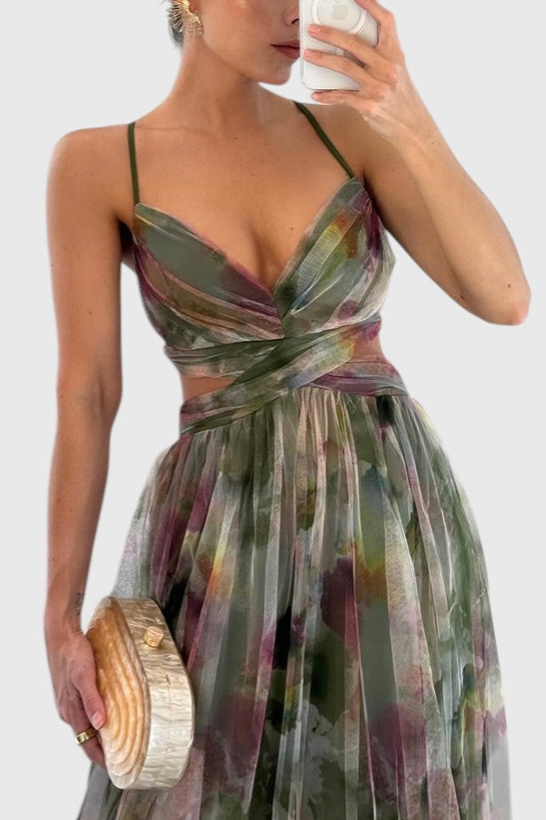 CARLEY™ | ENCHANTING FLORAL PRINT MAXI DRESS