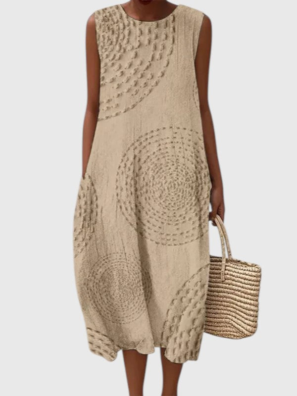 VALARIE™ | TEXTURED PATTERN MAXI DRESS