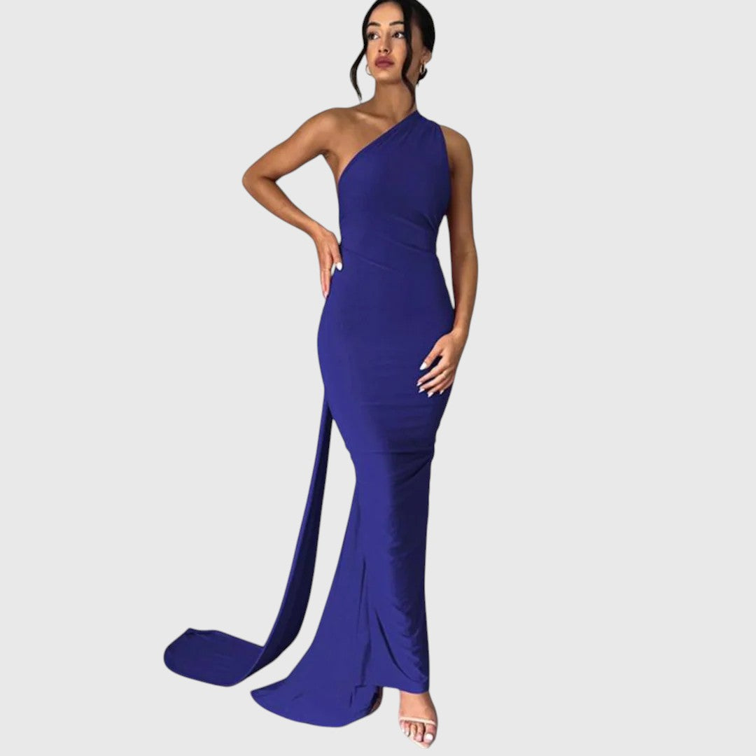 KORINA™ | ELEGANT SLEEVELESS EVENING HALTER MAXI DRESS
