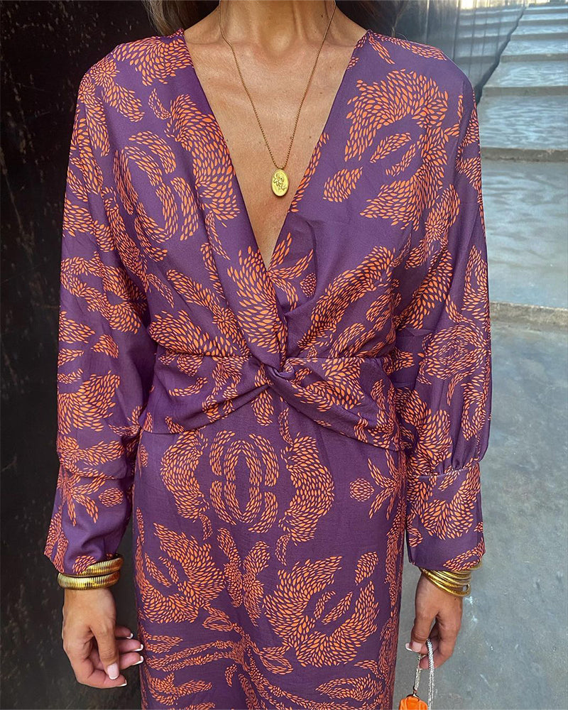 AYLEN™ | CLASSIC FLORAL MIDI DRESS