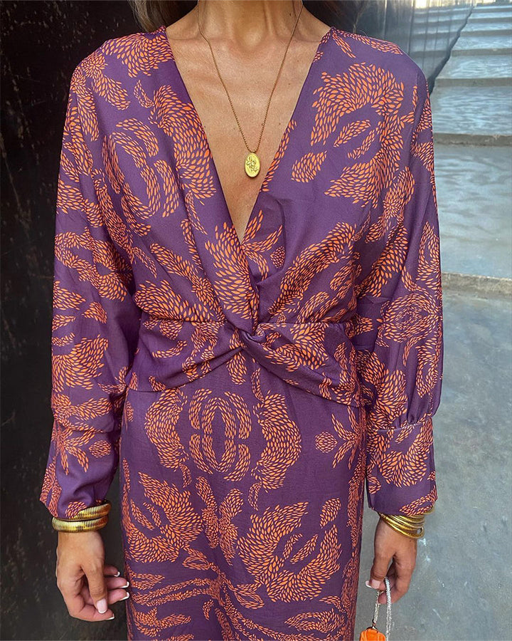 AYLEN™ | CLASSIC FLORAL MIDI DRESS