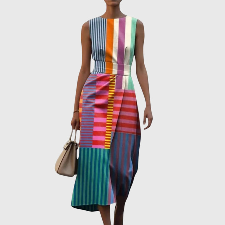 TIFFANIE™ | SLEEVELESS PRINTED DRESS