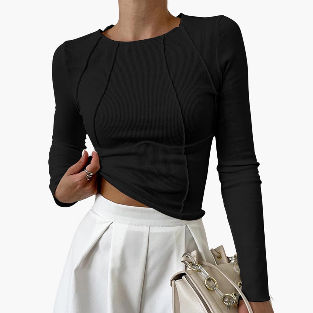 CRISTAL™ | SCULPTED SEAM LONG SLEEVE TOP