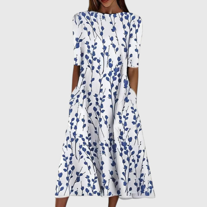 ARIELA™ | COASTAL BLOOM MIDI DRESS
