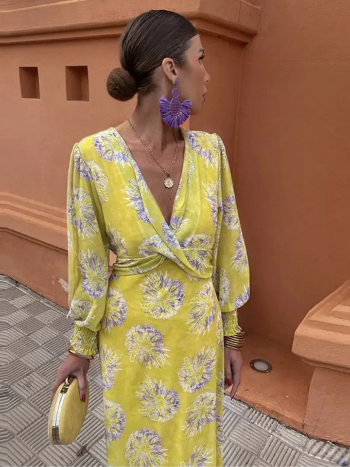 HOLLIS™ | MODERN RUFFLED MIDI DRESS
