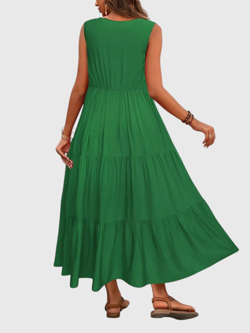 Emily™ V-Neck Tiered Tank Mini Dress