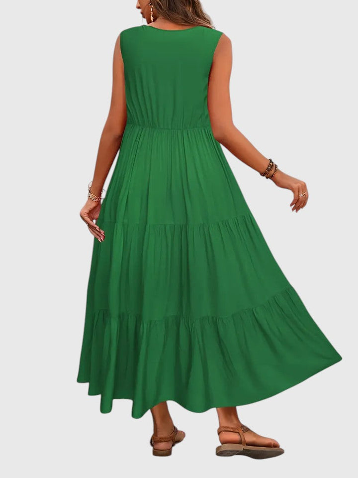 Emily™ V-Neck Tiered Tank Mini Dress