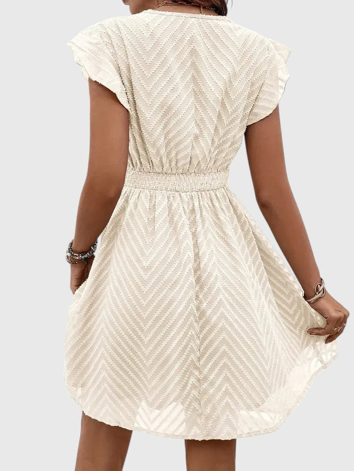 EMVIE™ | FRENCH LACE V-NECK SUMMER DRESS