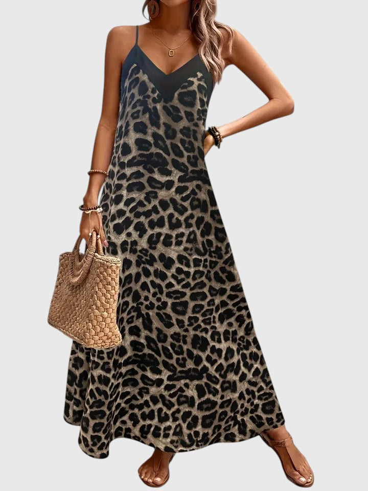 MANDY™ | ELEGANT LEOPARD MAXI DRESS