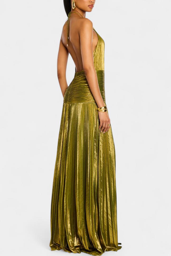 KAYE™ | SPARKLING ELEGANCE OPEN BACK MAXI DRESS