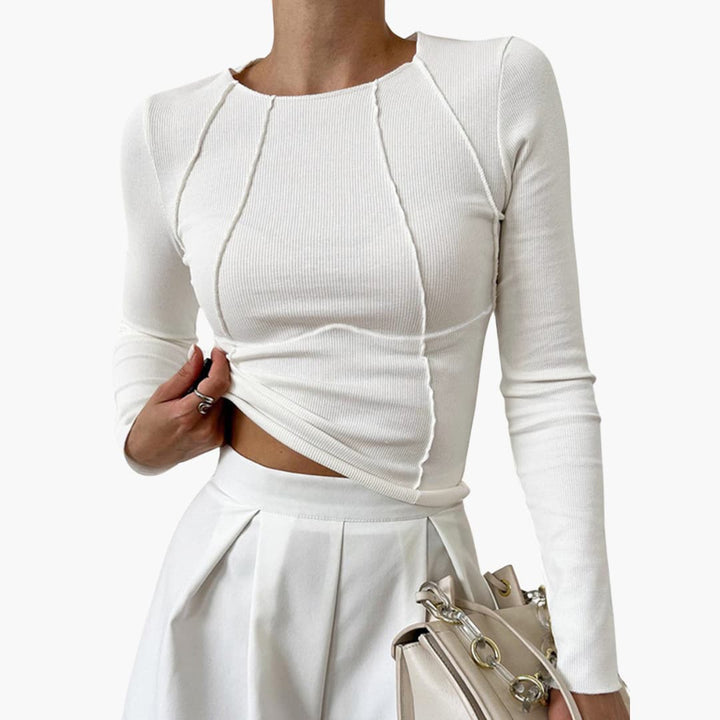 CRISTAL™ | SCULPTED SEAM LONG SLEEVE TOP