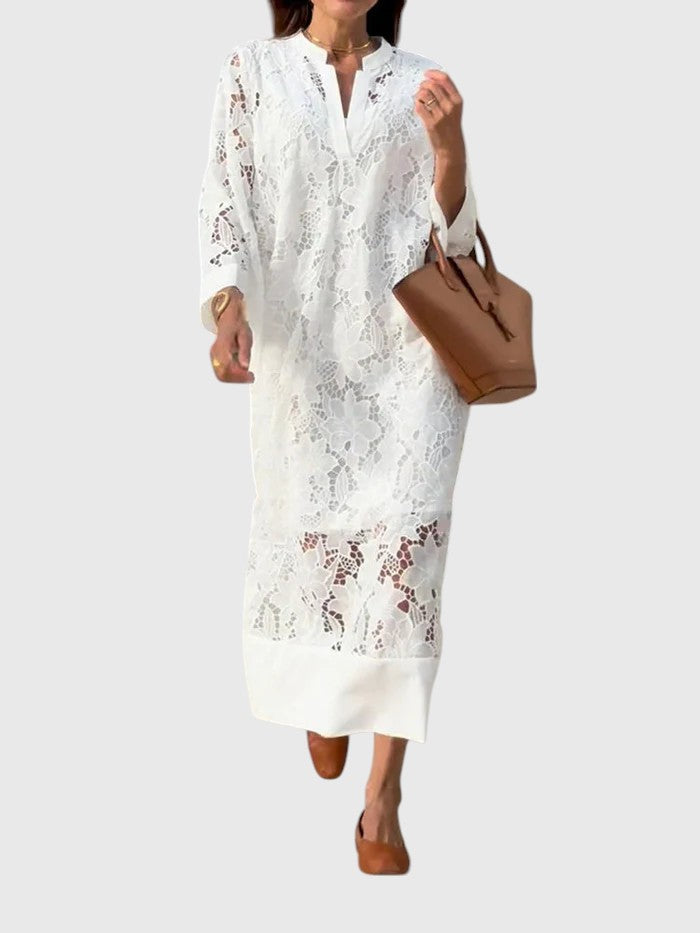 DAWN™ | EMBROIDERED MIDI DRESS