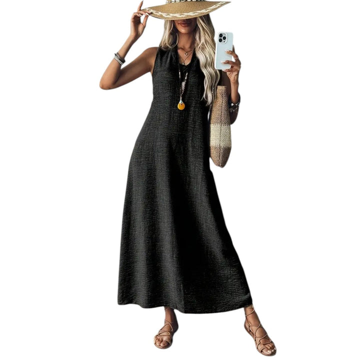 Marvella™ | Elegant V-Neck Maxi Dress