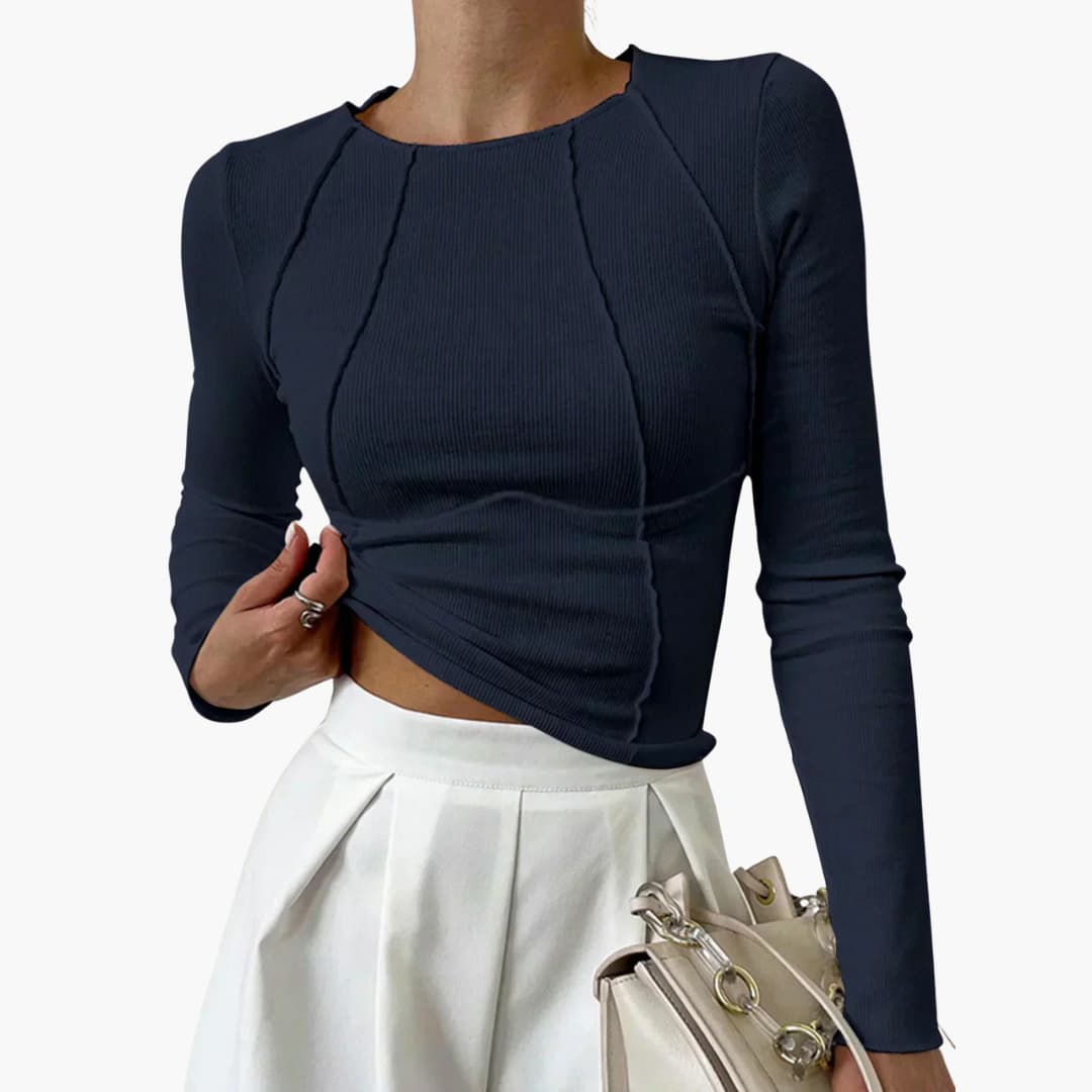 CRISTAL™ | SCULPTED SEAM LONG SLEEVE TOP