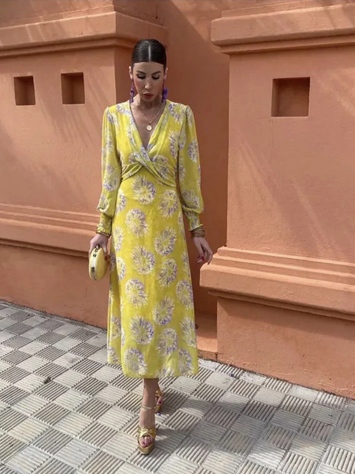 HOLLIS™ | MODERN RUFFLED MIDI DRESS