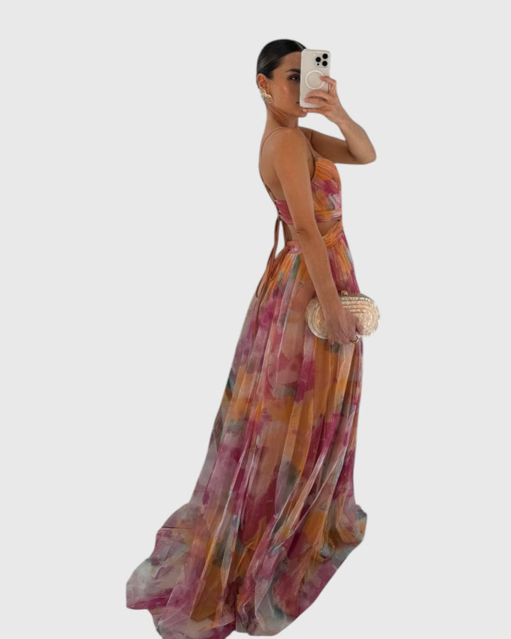 CARLEY™ | ENCHANTING FLORAL PRINT MAXI DRESS