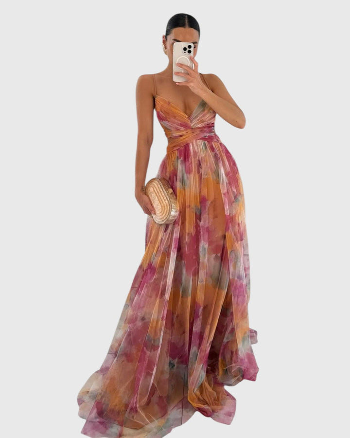 CARLEY™ | ENCHANTING FLORAL PRINT MAXI DRESS