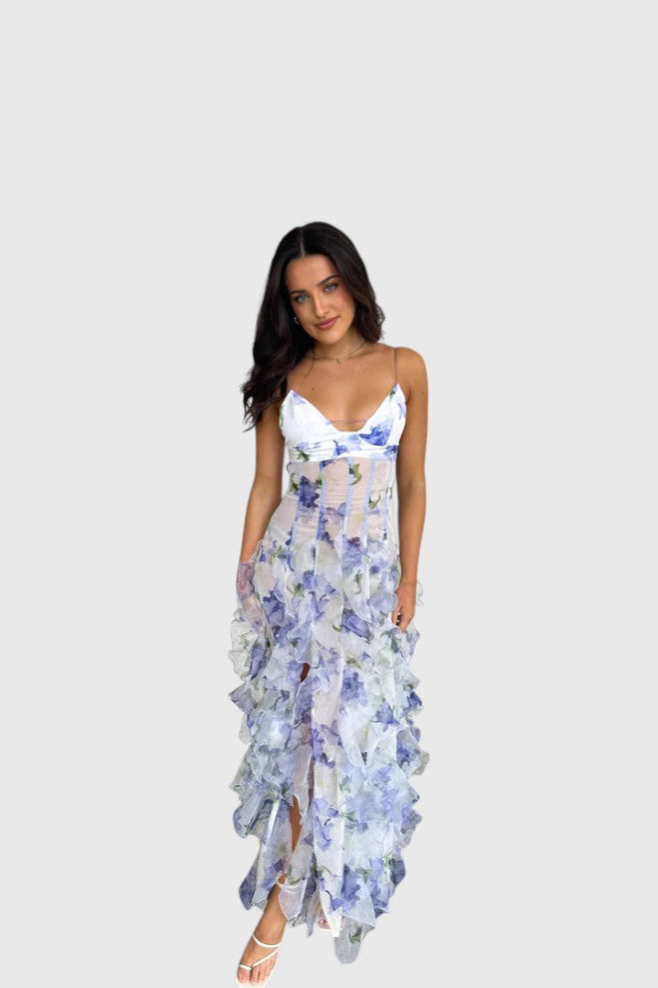 HAVEN™ | FLORAL PRINT SPAGHETTI STRAPS MAXI DRESS