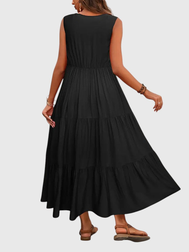 Emily™ V-Neck Tiered Tank Mini Dress