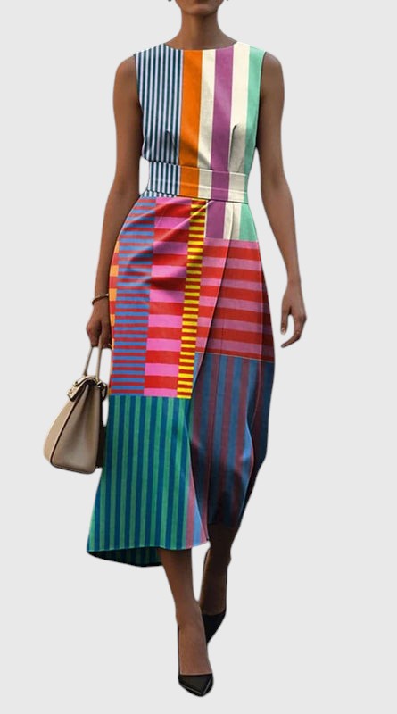 TIFFANIE™ | SLEEVELESS PRINTED DRESS