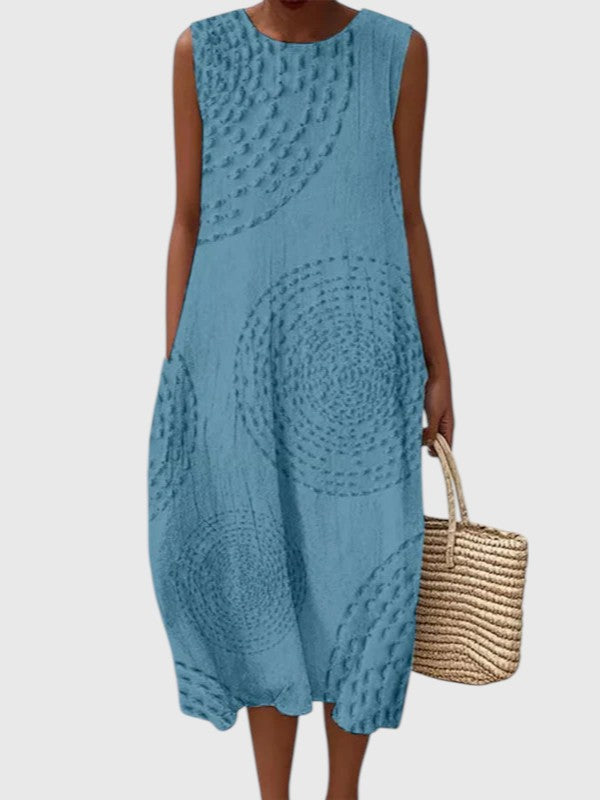 VALARIE™ | TEXTURED PATTERN MAXI DRESS