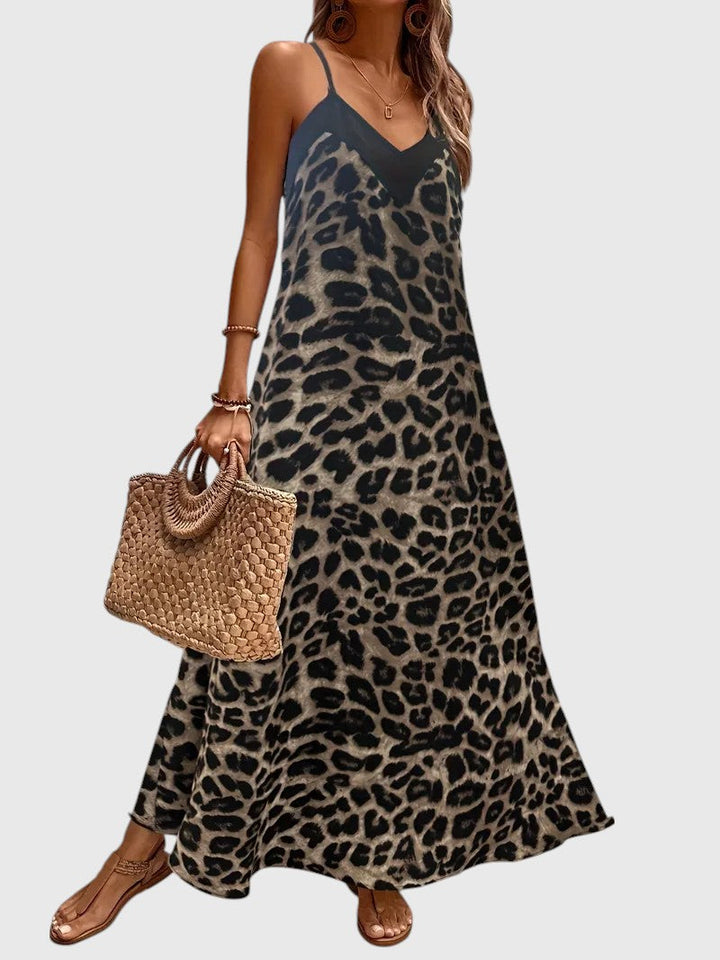 MANDY™ | ELEGANT LEOPARD MAXI DRESS