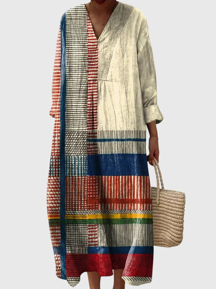 HALEY™ | MODERN GEOMETRIC MIDI DRESS