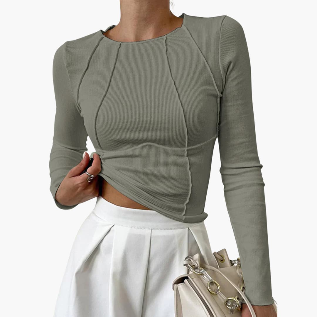 CRISTAL™ | SCULPTED SEAM LONG SLEEVE TOP