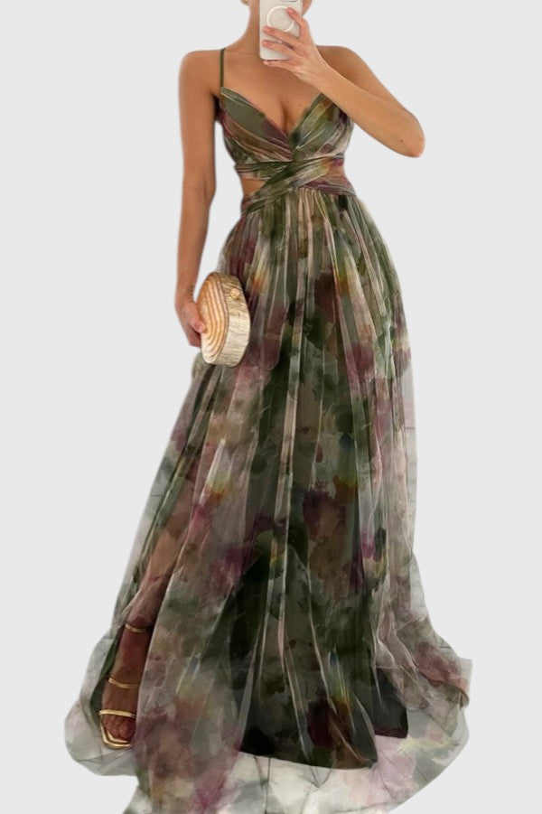 CARLEY™ | ENCHANTING FLORAL PRINT MAXI DRESS