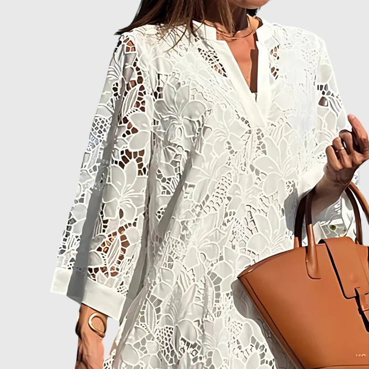 DAWN™ | EMBROIDERED MIDI DRESS