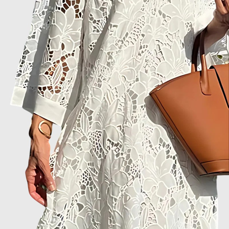 DAWN™ | EMBROIDERED MIDI DRESS