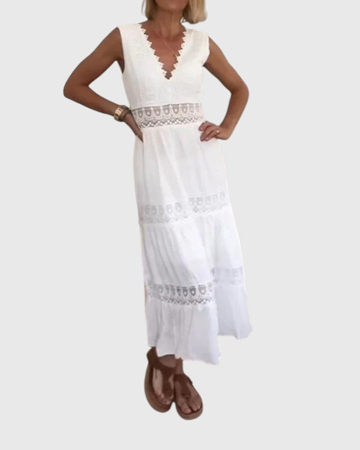 AVANI™ | ELEGANT LACE V-NECK DRESS