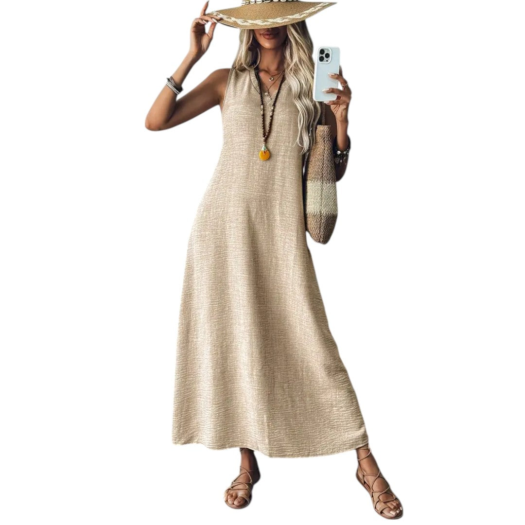 Marvella™ | Elegant V-Neck Maxi Dress