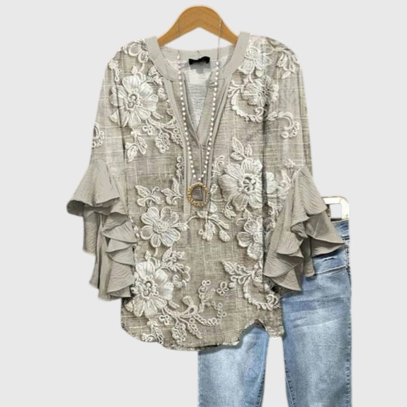 ELLENERE™ | WHISPER RUFFLE BLOUSE