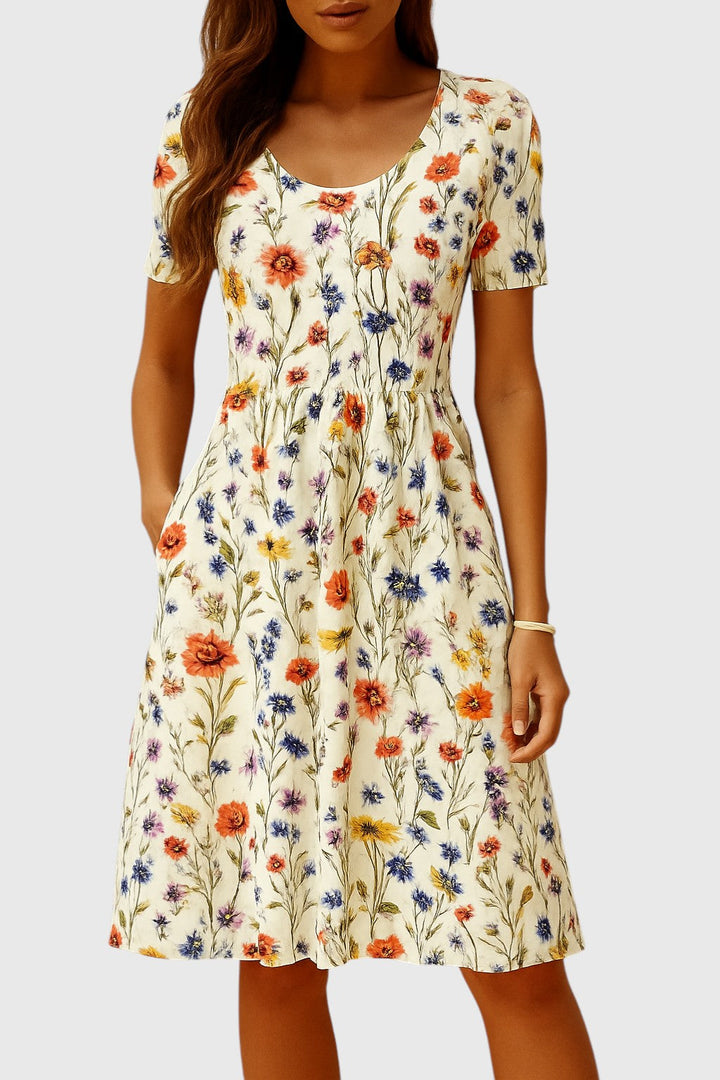 Anne™ | Elegant Short-Sleeved Dress
