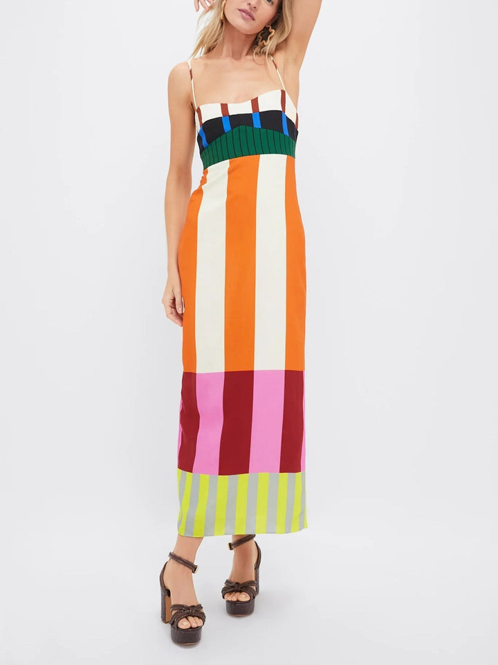 CARMELA™ | COLORFUL STRIPED MAXI DRESS