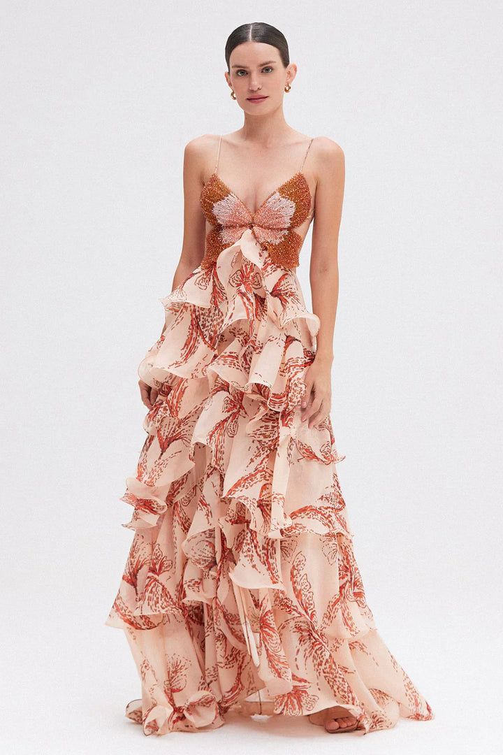 SHENNA™ | RUFFLE MIDI DRESS