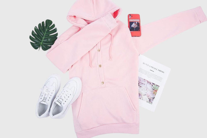 LEXXIE™ | FRONT POCKET BUTTON DOWN HOODIE