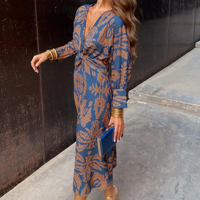 AYLEN™ | CLASSIC FLORAL MIDI DRESS