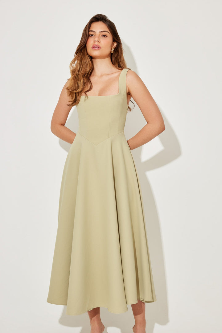 PAULETTE™ | TIMELESS FLOWY MIDI DRESS