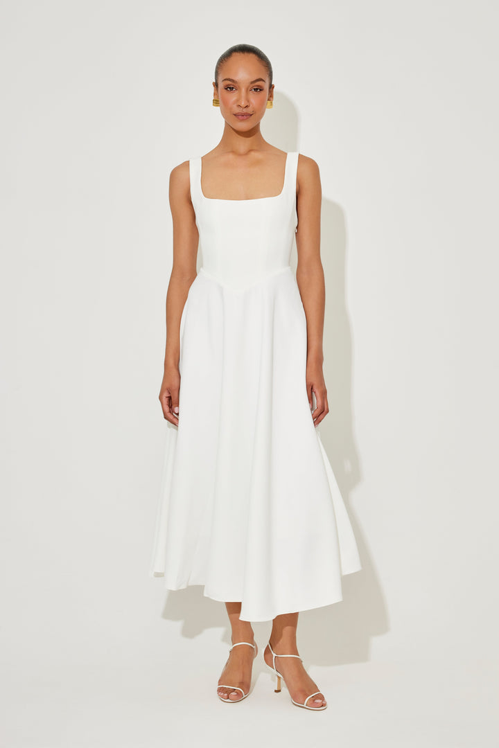 PAULETTE™ | TIMELESS FLOWY MIDI DRESS