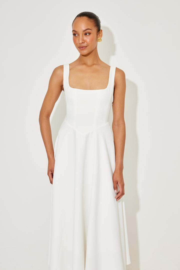 PAULETTE™ | TIMELESS FLOWY MIDI DRESS