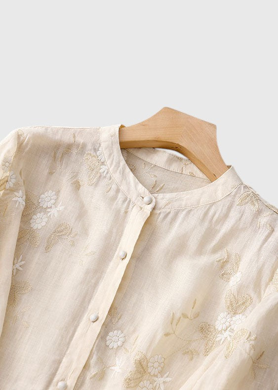 ELISE™ | EMBROIDERED COTTON BLOUSE