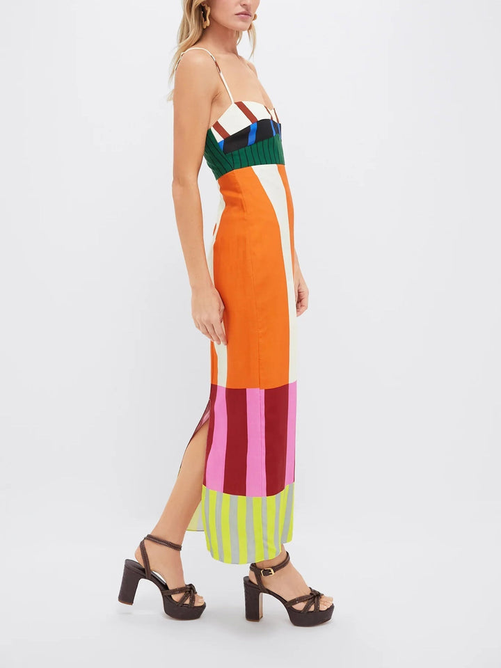 CARMELA™ | COLORFUL STRIPED MAXI DRESS
