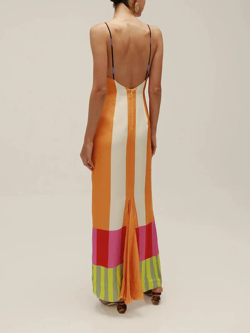 CARMELA™ | COLORFUL STRIPED MAXI DRESS