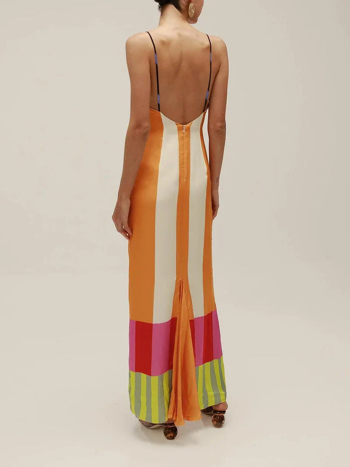 CARMELA™ | COLORFUL STRIPED MAXI DRESS