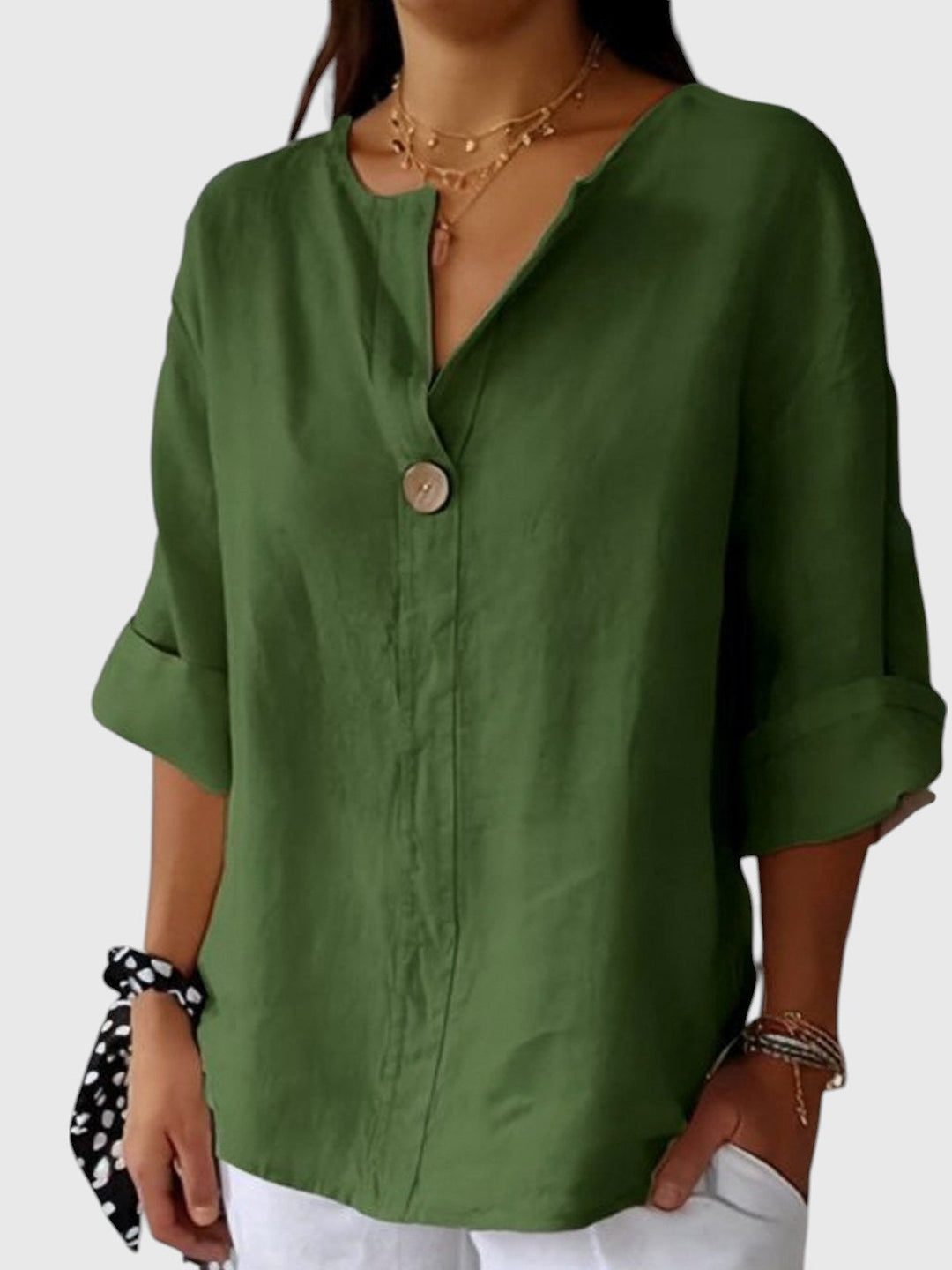 JESHA™ | CASUAL V-NECK BLOUSE