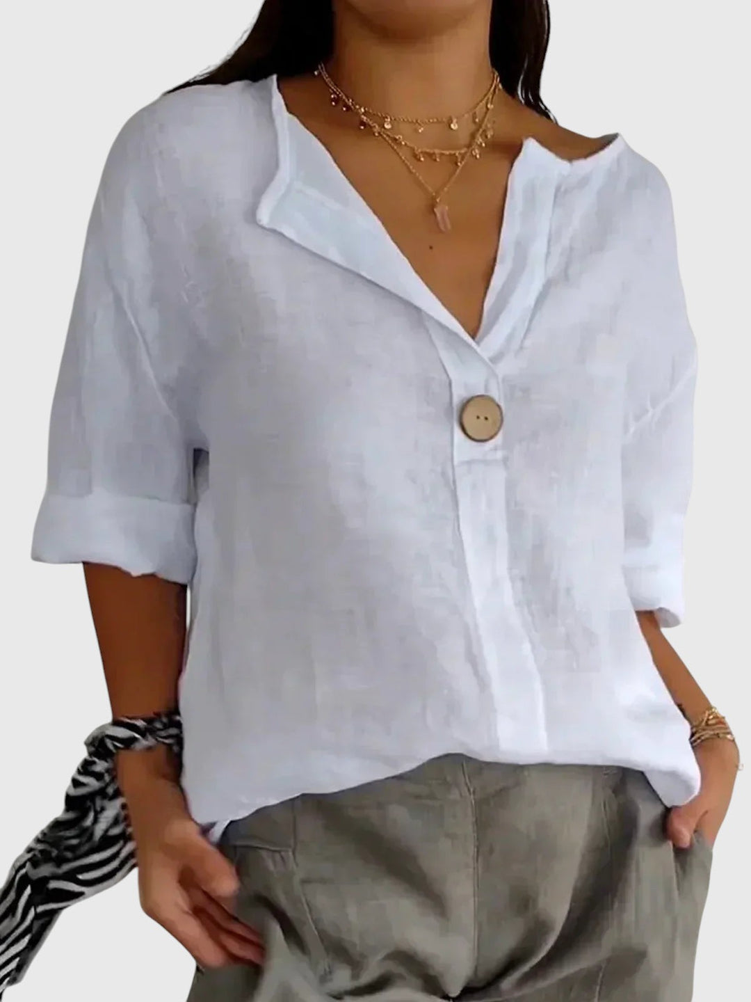 JESHA™ | CASUAL V-NECK BLOUSE